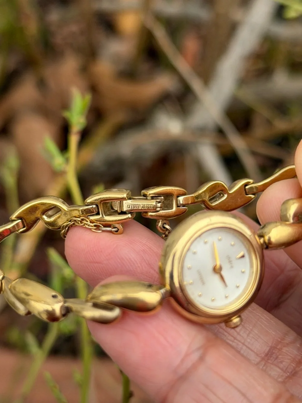 Citizen Gold-Tone Women's Bracelet Watch with White Dial